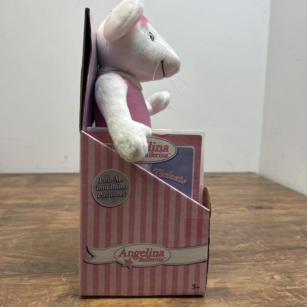 Angelina Ballerina Learn To Dance Angelina Plush Poseable w/DVD 2005 HTF